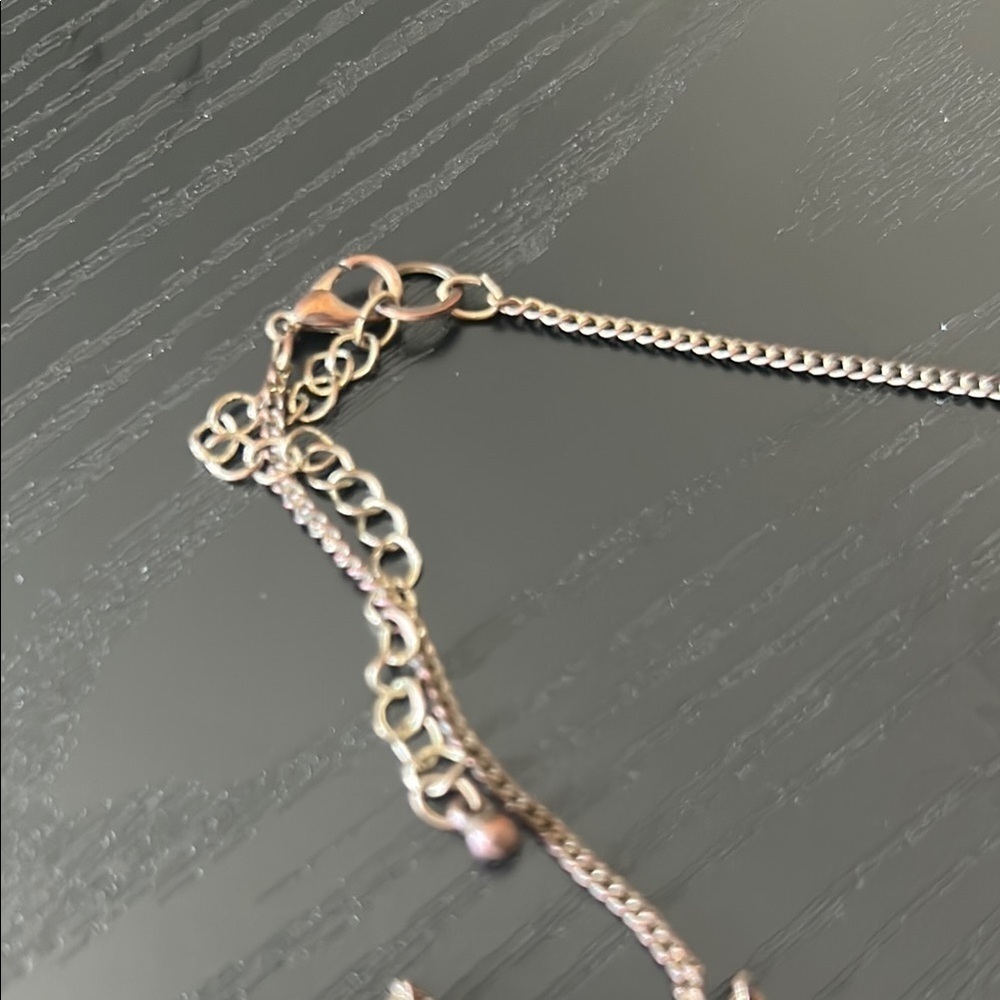Elegant Gold Necklace with Blue Accents - Picture 4 of 4